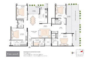 Floor plan 4 BHK